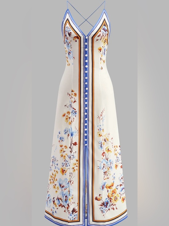 Commense Dresses & Skirts - NWT Commense Floral Printed Halter Long Dress